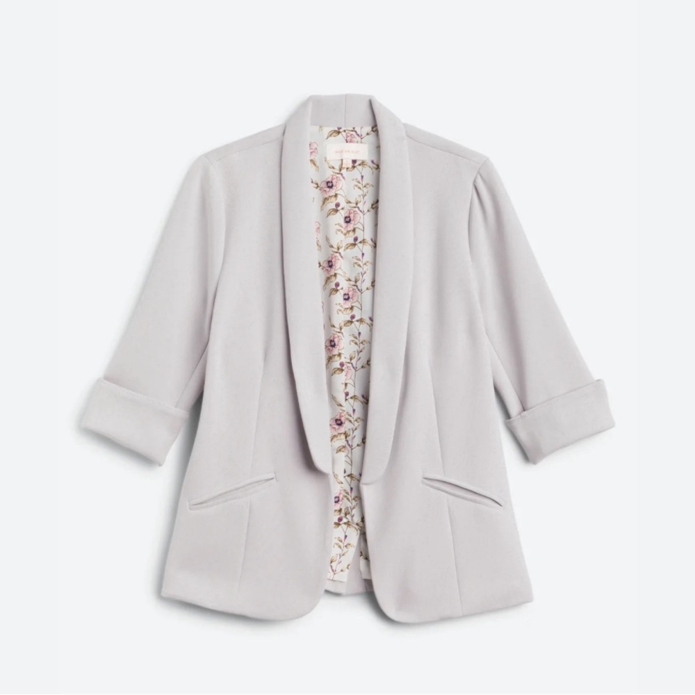 Hannah Modal Scuba Blazer - Grey - Stitch Fix